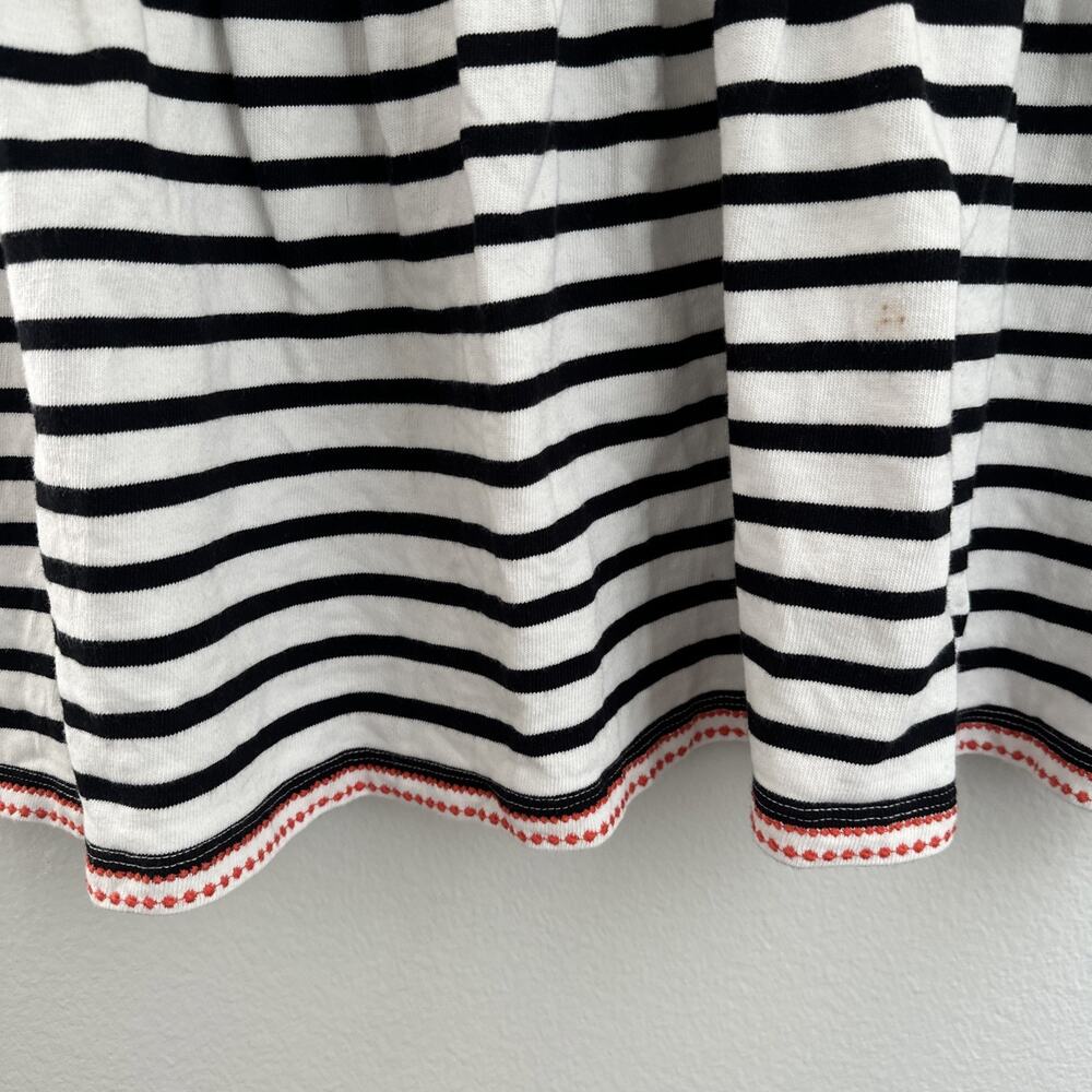 Kate Spade Broome Street Black And White Striped Embroidered Mini Dress Size S - Picture 6 of 13